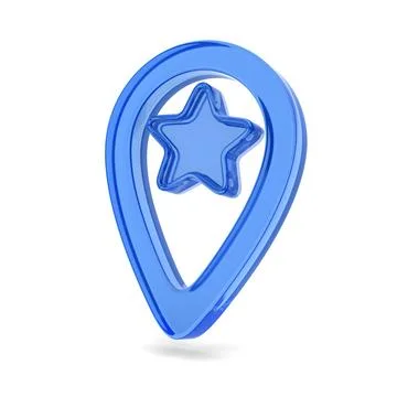 Glass pointer marker on white background. Isolated 3D illustration Stock Illustration