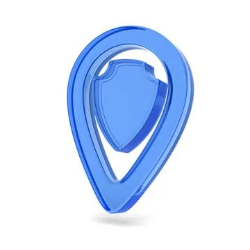 Glass pointer marker on white background. Isolated 3D illustration Stock Illustration