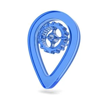 Glass pointer marker on white background. Isolated 3D illustration イラスト素材