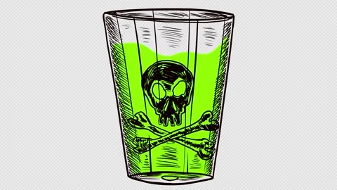 A glass of poison Stock Footage 148793706