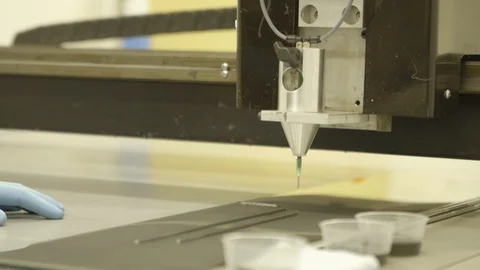 Glass printing machine Stock Footage 92128825