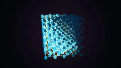 Glass prism array futuristic technology background seamless loop 4k v03 Stockbeeldmateriaal 342949549