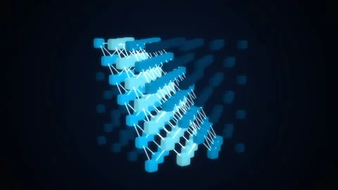 Glass prism array futuristic technology background seamless loop 4k v01 Stockbeeldmateriaal 342949577