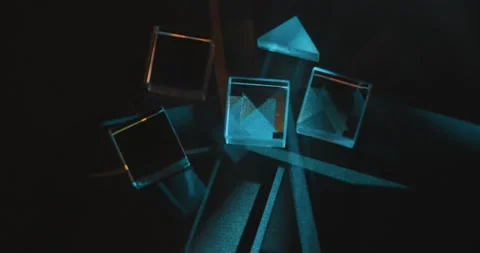 Glass prisms Stock Footage 131211023