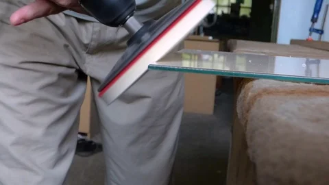 Glass processing grinding wheel Video stock 93735537