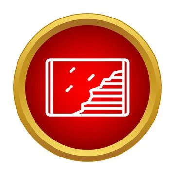 Glass production process layers industrial red icon Stock Illustration