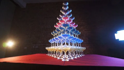 Glass pyramid Stock Footage 128197217