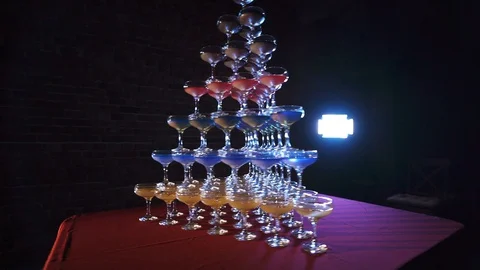 Glass pyramid Stock Footage 128197434