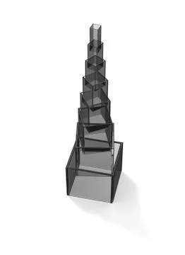 Glass pyramid Stock Illustration