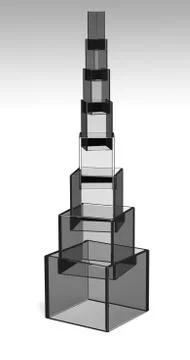Glass pyramid Stock Illustration