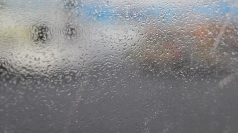 Glass rain background   window surface 스톡 동영상 109357242