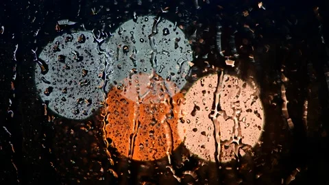 Glass is rain Video stock 142887716