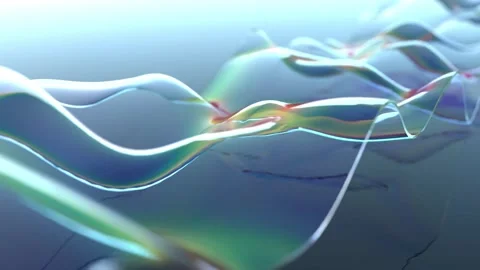 Glass rainbow wave bg able to loop endless Stock Footage 333792441