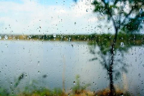 Glass raindrops Stock Photos