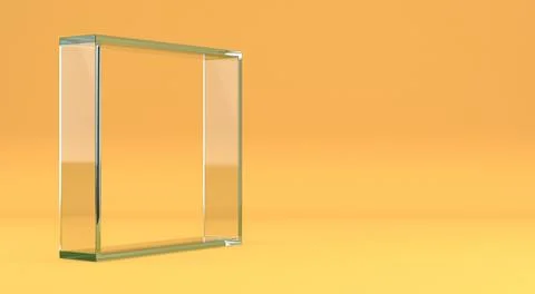 Glass rectangle frame 3D Illustrazione stock
