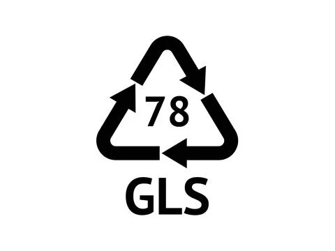 Glass Recycling codes Stock Illustration