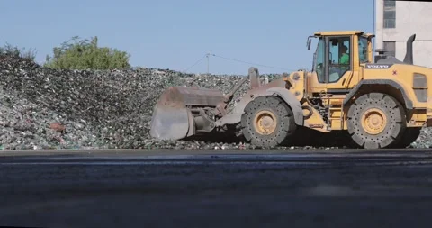 Glass recycling facility. Stock Footage 138482252
