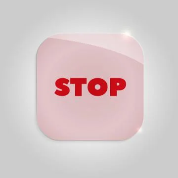 Glass red button Stock Illustration