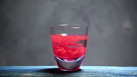 Glass with red drops3 Stock Footage 158334008