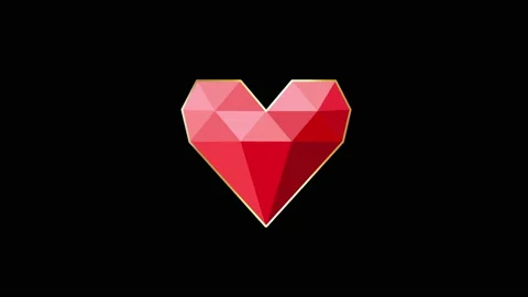 Glass Red Heart 스톡 동영상 170180358