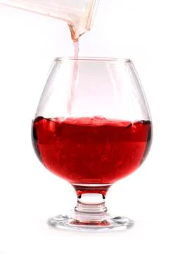 The glass with red Stock Photos