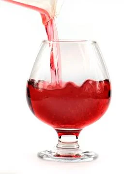 The glass with red Stock Photos