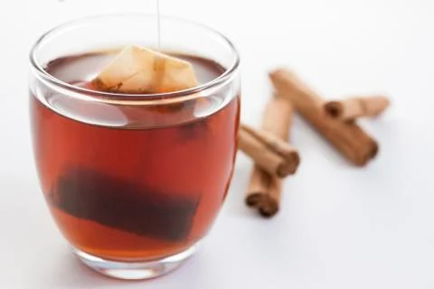 Glass of red tea Stock Photos