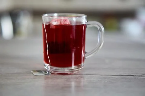 A glass of red tea Stock Photos