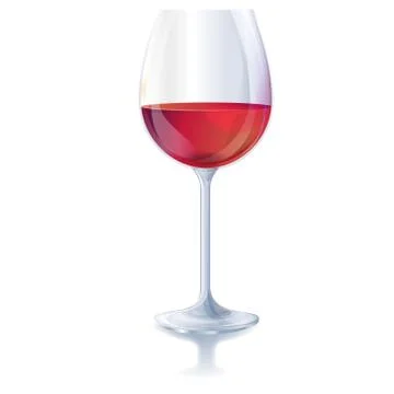 Glass of red wine and party Stock Illustration