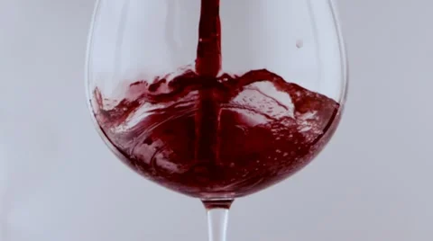 Glass of red wine Vídeos de archivo 12540196