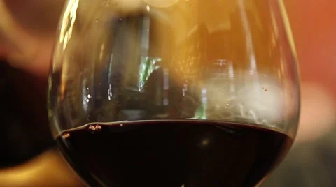Glass of red wine Stock Footage 46070431