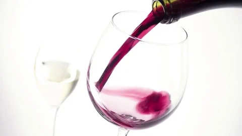 Glass of red wine Video stock 85029268