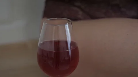 Glass of red wine Stock Footage 103888317