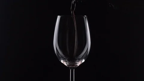 Glass of red wine Stock Footage 120757710