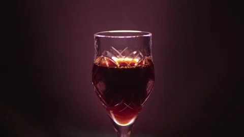Glass of red wine Stock Footage 130798725