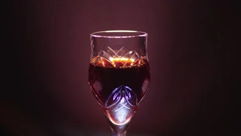 Glass of red wine Stock Footage 130798742