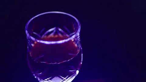 Glass of red wine Stock Footage 130798842