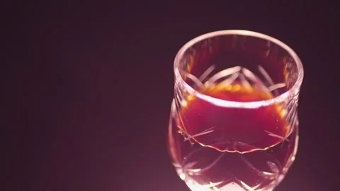 Glass of red wine Stock Footage 130798844