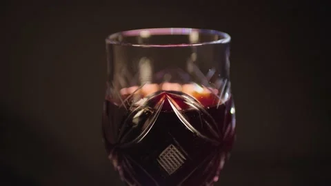 Glass of red wine Video stock 130798846