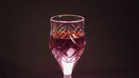 Glass of red wine Video stock 130798894