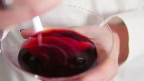 Glass with red wine Stock Footage 133537836