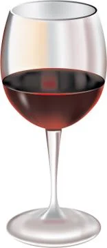 Glass of red wine Stock Illustration