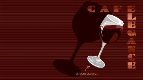 Glass with red wine Stock Illustration