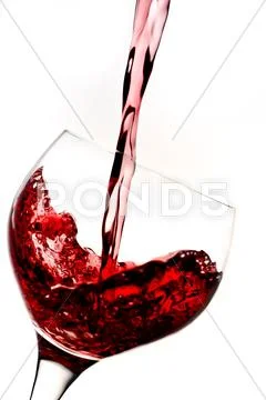 Glass with red wine Stock Photos