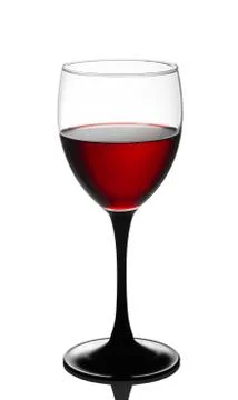 Glass of red wine Stock Photos