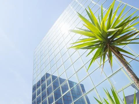 Glass reflection colored Stock Photos