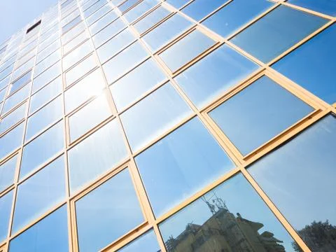 Glass reflection colored Stock Photos