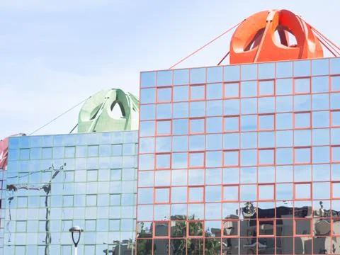 Glass reflection colored Stock Photos