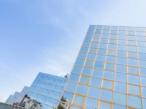 Glass reflection colored Stock Photos