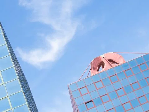 Glass reflection colored Stock Photos